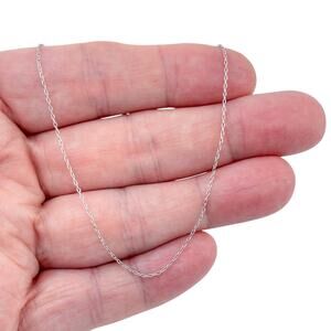 Vintage Sterling Silver 925 Cable Link Chain Necklace 18"